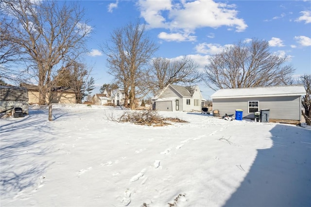 view of snowy yard