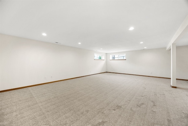 750 Hampshire Dr, Marion, IA 52302 - below grade area featuring recessed lighting and light colored carpet