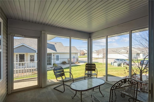 view of sunroom / solarium