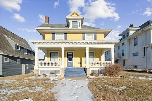 view of front of home featuring a porch