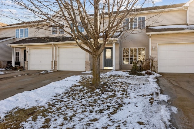 view of property with a garage