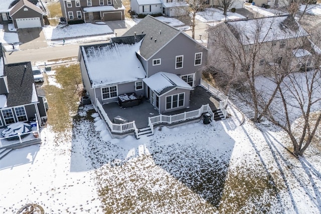 view of snowy aerial view