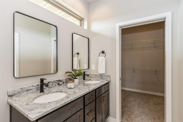 bathroom with vanity