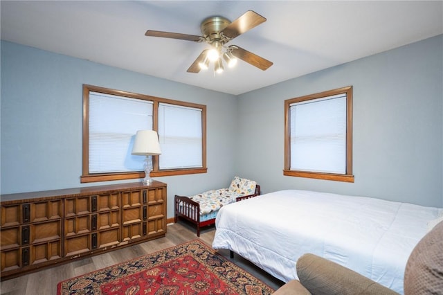 bedroom featuring hardwood / wood-style floors