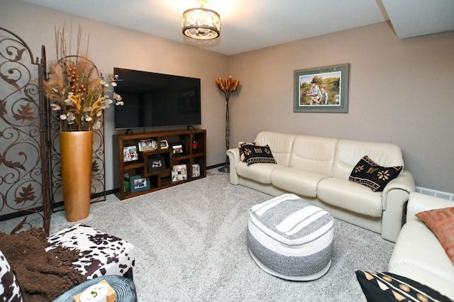 view of carpeted living room