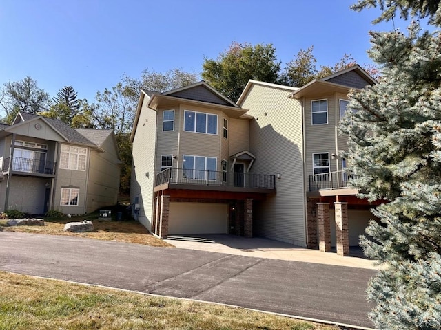 view of property with a garage