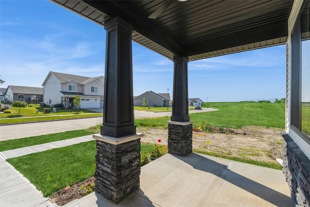 view of patio with covered porch