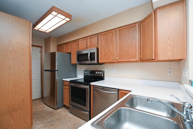 kitchen with sink and stainless steel appliances