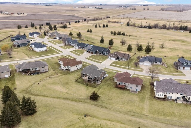 bird's eye view with a rural view