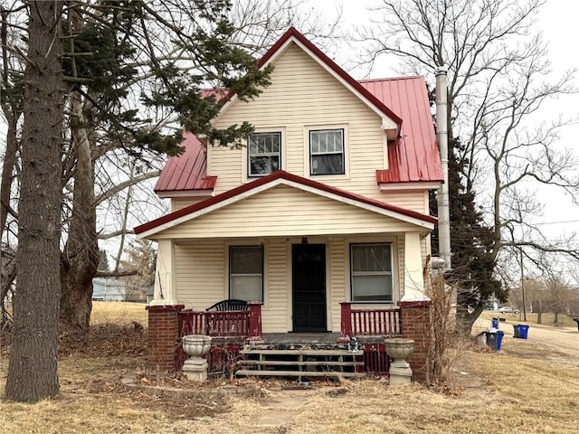 view of front of home with a porch