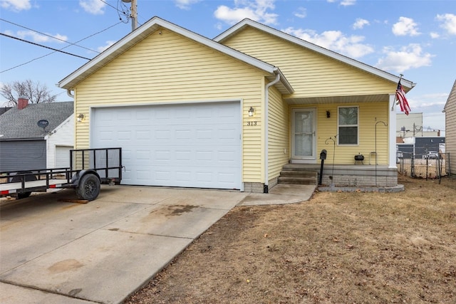 view of front of home featuring a garage