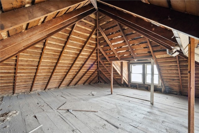 view of attic