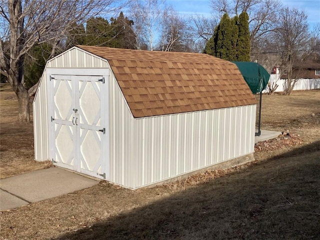 view of outdoor structure