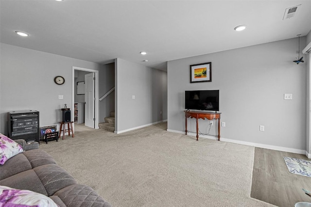 view of carpeted living room