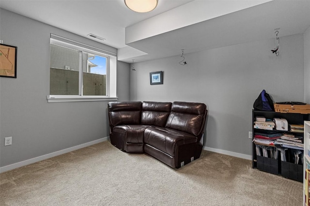 view of carpeted living room