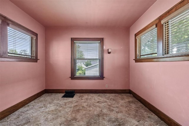 spare room featuring carpet flooring