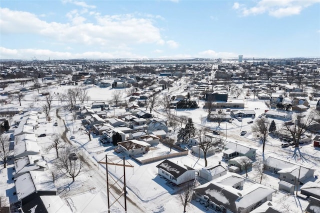 view of snowy aerial view