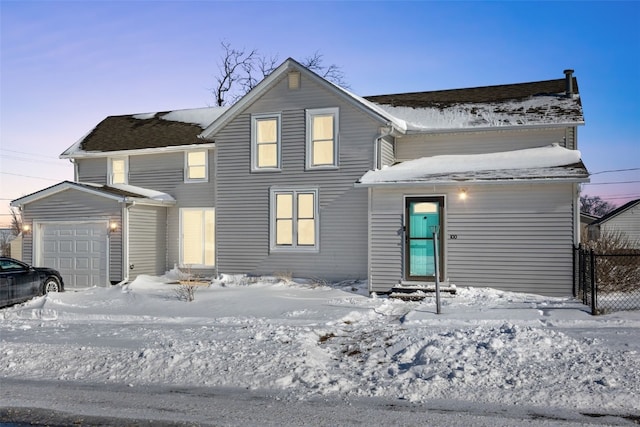 front facade featuring a garage