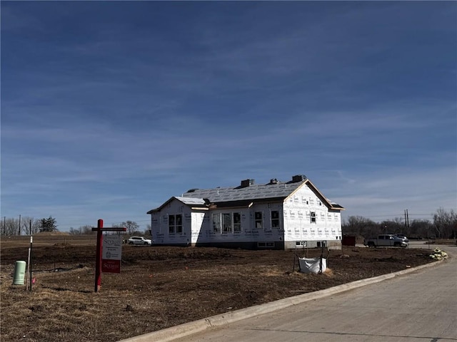 view of unfinished property