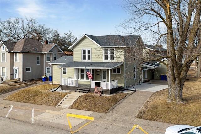 front of property featuring a porch