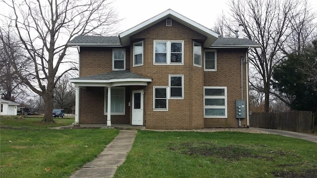 view of front property with a front yard