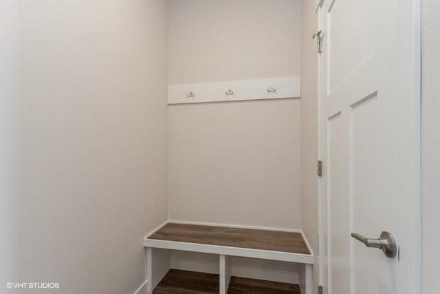 mudroom featuring hardwood / wood-style floors