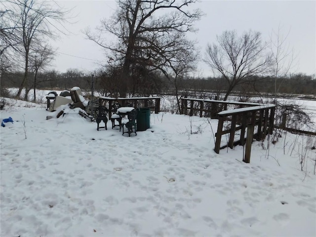 view of snowy yard