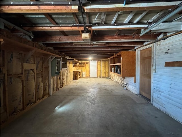 view of basement