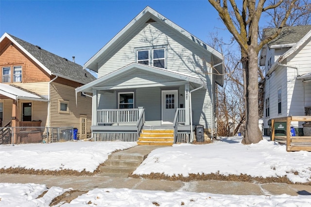 view of front of property with covered porch