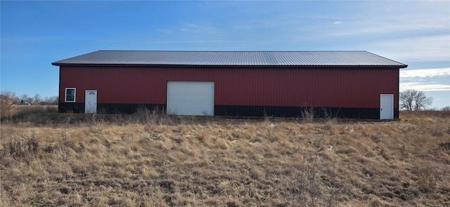 view of pole building