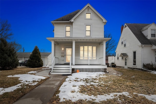 view of front of house featuring covered porch