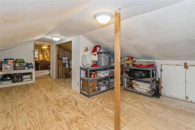 bonus room with vaulted ceiling