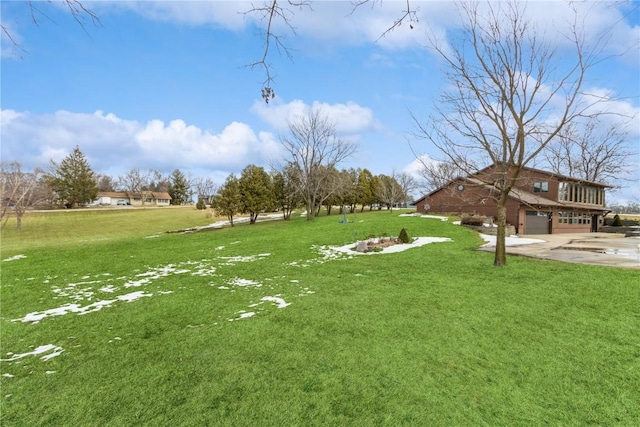 view of yard with an outdoor fire pit