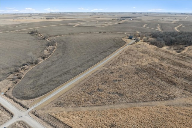 aerial view featuring a rural view