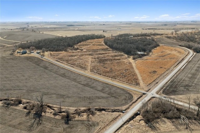 drone / aerial view featuring a rural view