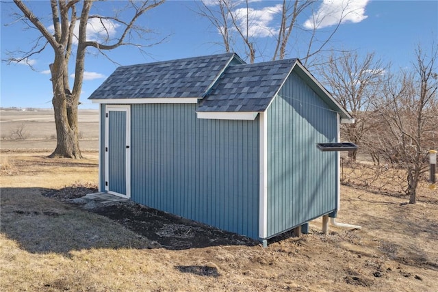 view of shed