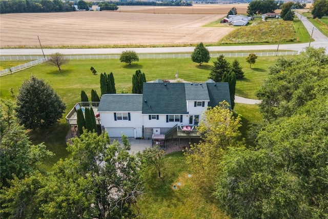 bird's eye view featuring a rural view