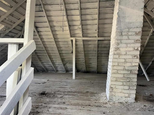 view of attic