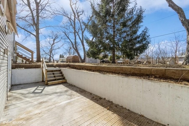 view of patio / terrace featuring stairway