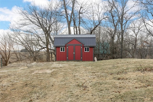 view of shed