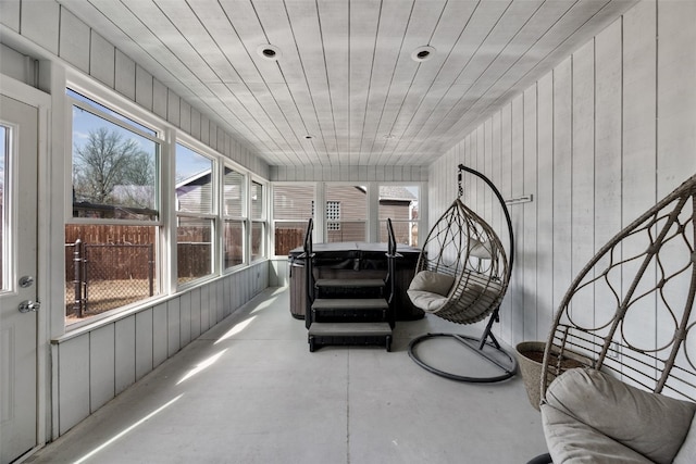 view of sunroom