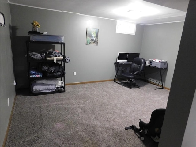 954 Monroe Ave, Tipton, IA 52772 - carpeted office space featuring baseboards