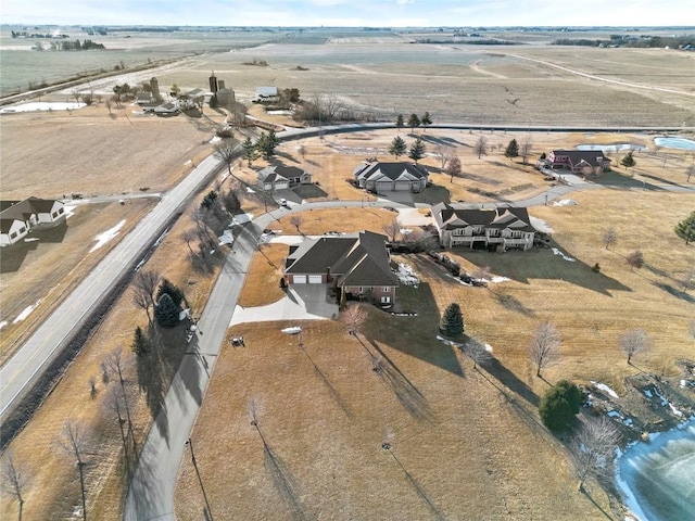 drone / aerial view featuring a rural view