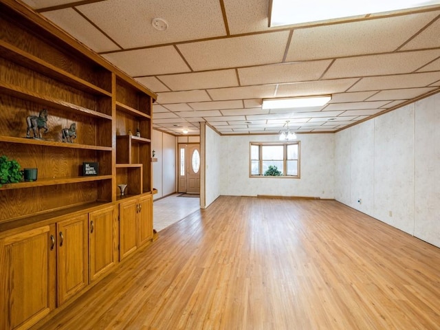 empty room with light wood-style floors