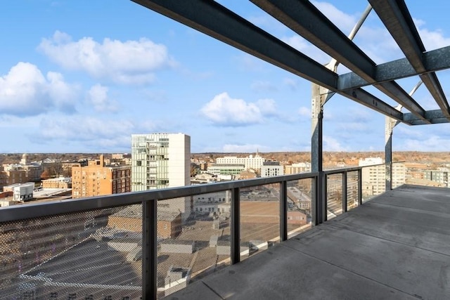 balcony with a city view