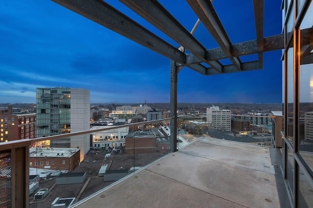 balcony featuring a view of city