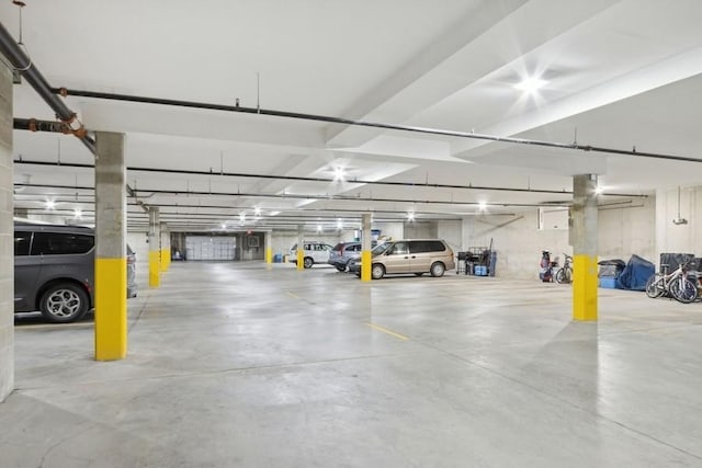 view of parking garage