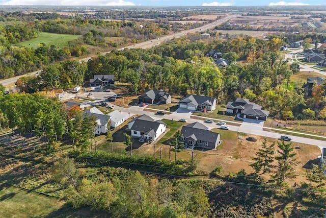 drone / aerial view with a residential view