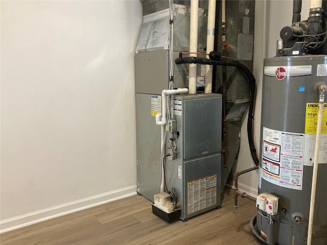 utilities with heating unit and water heater