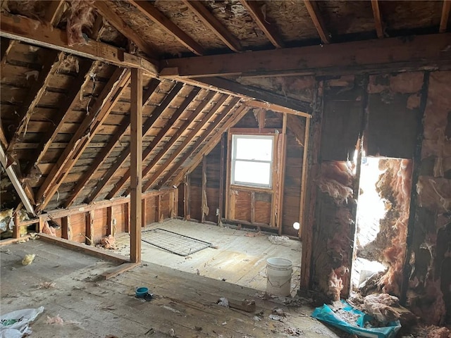 view of attic